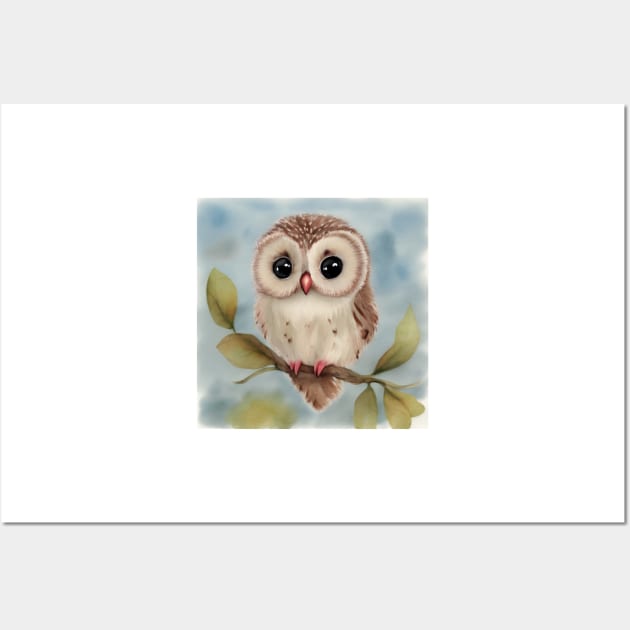 Cute Owl Art 1 Wall Art by cutiepeaupies